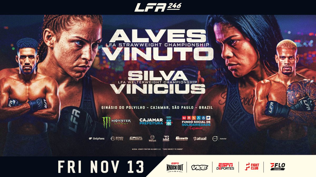 LFA 246: Vinuto meets Alves for vacant strawweight title on Nov. 13 in Cajamar