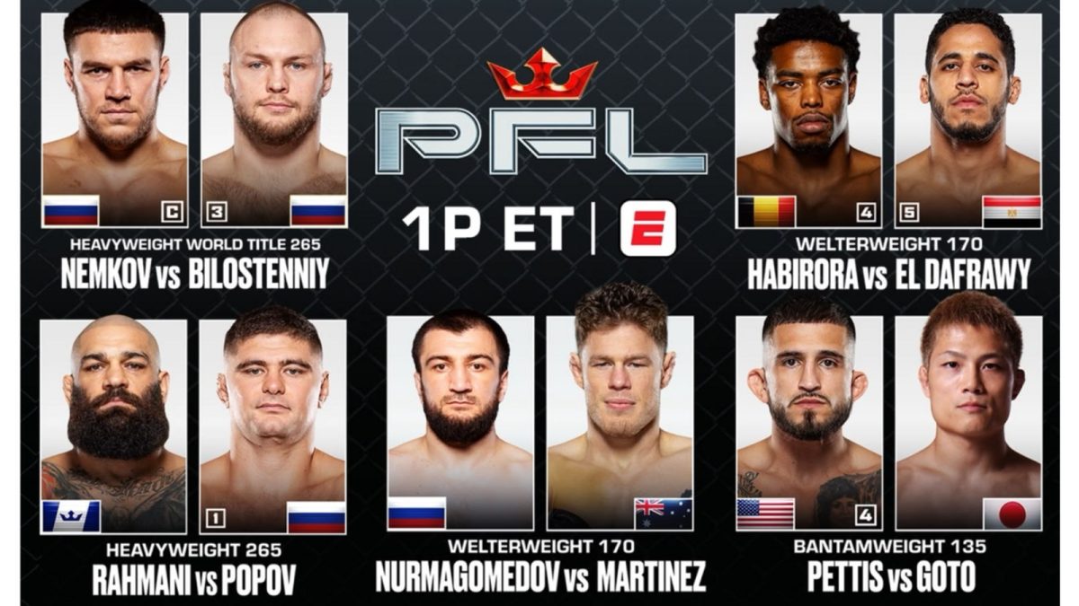 PFL Dubai on Nov. 14: 15-fight card set, Nemkov defends title against Bilostenniy